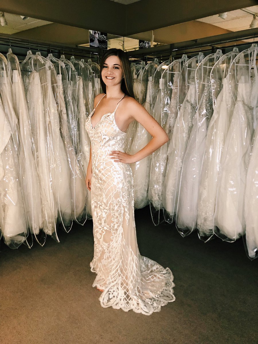 bridalpattys's tweet photo. Looking to wear something light but elegant on your wedding day? This nude/ivory gown would be perfect for a beach or summer wedding! ππβοΈπ #pattysbridal #ninacanacci https://t.co/Rvl2SdbEvo