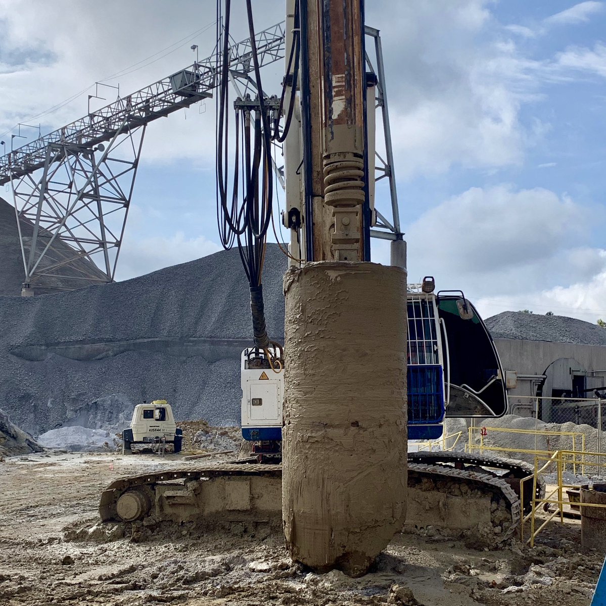 RussoCorp's tweet photo. No one rocks like Russo! 🗿🤘🏽Ever wondered what a shaft looks like once the rock has been removed? Check out the second photo. #RussoCorpcan #Russorocks https://t.co/XPP99PNcdT