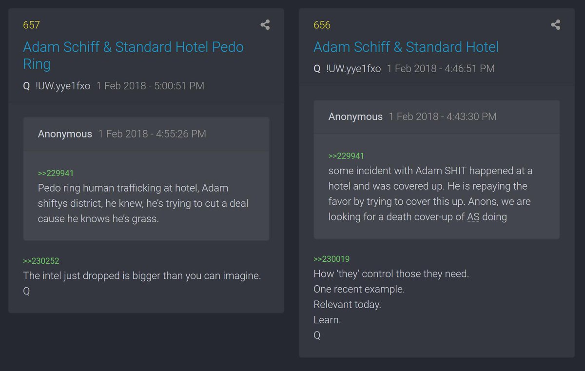 Its insinuated Adam Schiff is connected to a pedophilia ring that is run out of the Standard Hotel which is under his district. The helicopter crash covered a loose end #QAnon  #WWG1WGA  #GreatAwakening  #DarkToLight  #Epstein  #RayChandler  #StandardHotel  #AndreBalazs  #AdamSchiff