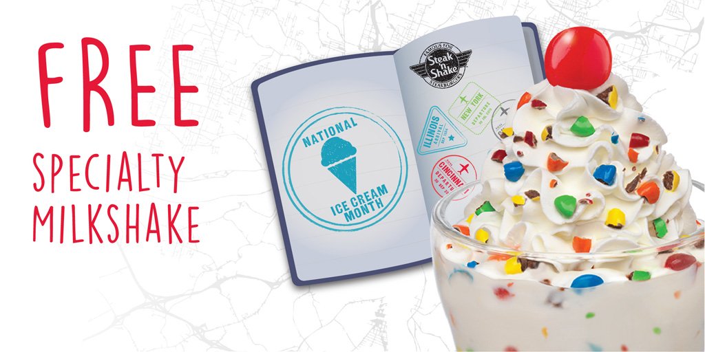 Time for another #FoodiePassport giveaway! Celebrate #NationalIceCreamMonth with us for a chance at a #FREE Specialty Shake. Just RT &amp; tag a friend and you both could win!