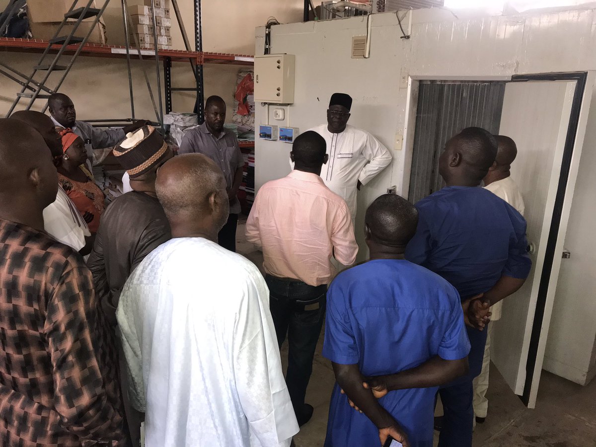TSericc's tweet photo. The ES SPHCDA together with the PM EDM and Accountant SOML inspecting the walk-in cold rooms and the generator back up. For technician to give report on workability of the generator &amp; fuelling by Monday. https://t.co/oq5mALCgb2
