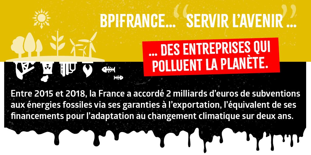 oxfamfrance's tweet photo. Le climat, un jeu à somme nulle pour la 🇫🇷?
✅ @AFD_France mobilise 2 milliards 💶 pour l'adaptation au changement climatique entre 2015-2017.
❌ @BPI subventionne massivement les entreprises 🇫🇷 qui alimentent la crise climatique.
#CachezCesFossiles
https://t.co/aSYtO8koP1 https://t.co/53WSePUndb