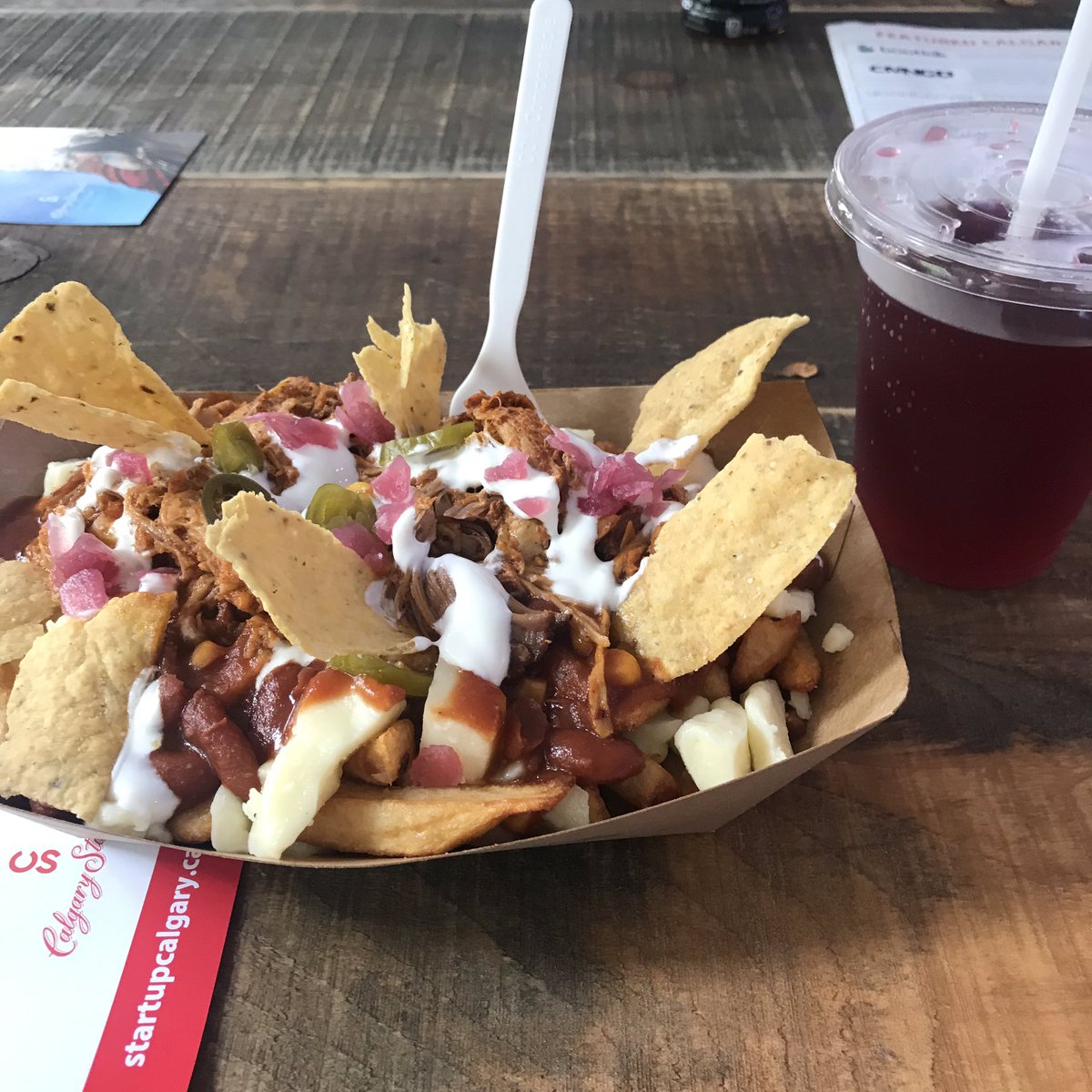 Enjoying a #startupfest poutine 😁