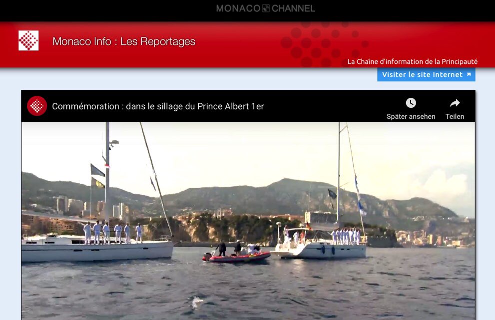 WerneJochen's tweet photo. TV REPORT: Great coverage by @monaco__info about the commemoration ceremony for Prince Albert I held by H.S.H. Prince Albert II of #Monaco as part of the @GOSTest1999 Navigators Heritage Challenge. It has been a great honour for all of us who participated. https://t.co/li3H8hjbVd https://t.co/nF6f1TsTuu
