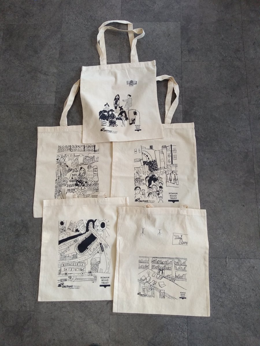 We're selling these fantastic tote bags in aid of our local primary school <a href="/OldFordPrimary/">Old Ford Primary</a> Stop by and help us support this very worthy cause. #RomanRoad #OldFordPrimary
