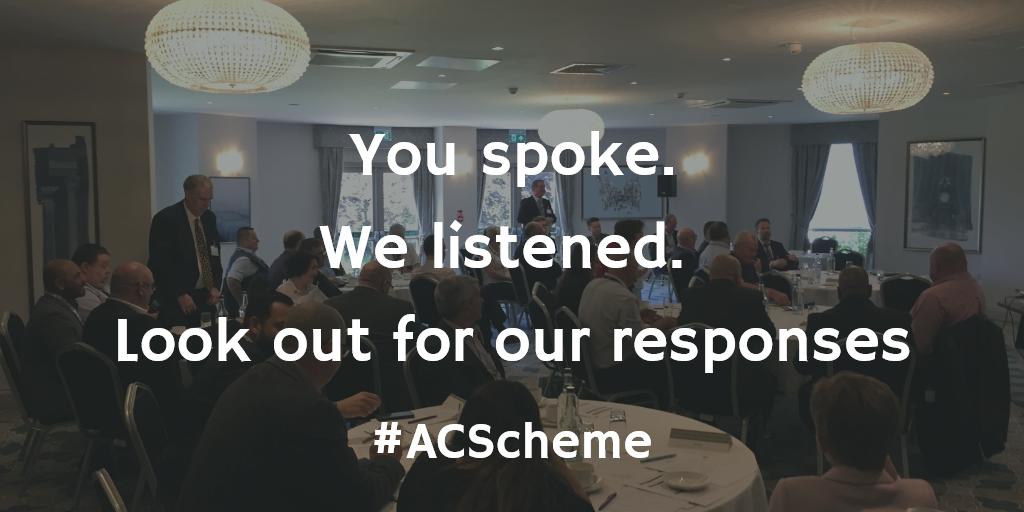 SIAQuality's tweet photo. We had some messages from approved contractors about our #ACScheme at our ACS events this summer. We will be working on this over the next few weeks. Keep an eye out for our responses! https://t.co/5IF8GlnRyM