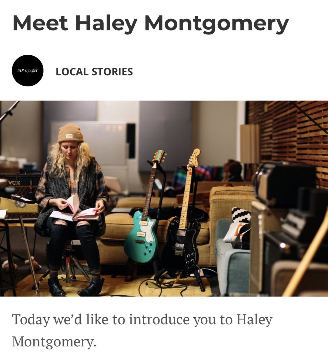HaleyMontgomery's tweet photo. Thank you for the feature, SD Voyager! It’s opportunities and moments like this that give our creative journeys a second wind! 
https://t.co/5l7ecUgbDC https://t.co/9OIAwtR3pG