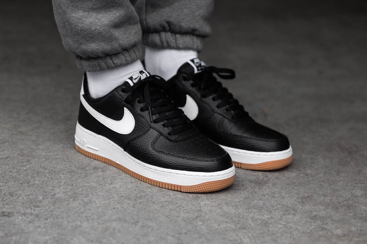 air force 1 black white and grey