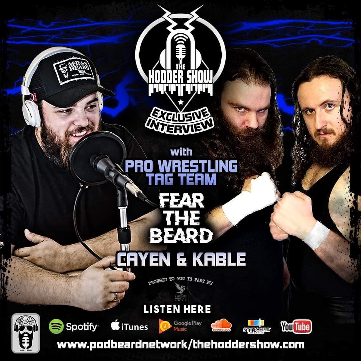 AlexanderKable's tweet image. Things got a little heated on @TheHodderShow this week. To find out what happened, you'll have to tune in! 
#thehoddershow #podcast #beards #podbeardnetwork #prowrestling #fearthebeard #beardspiration #beardspiracy