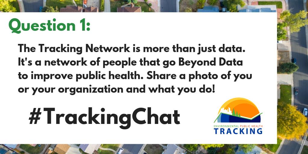 CDC_EPHTracking's tweet image. Q1: The Tracking Network is more than just data. It’s a network of partners, data users, public health professionals &amp;amp; citizens that go #BeyondData to improve public health. Let’s get started by sharing a photo of you or your organization and what you do! #TrackingChat
