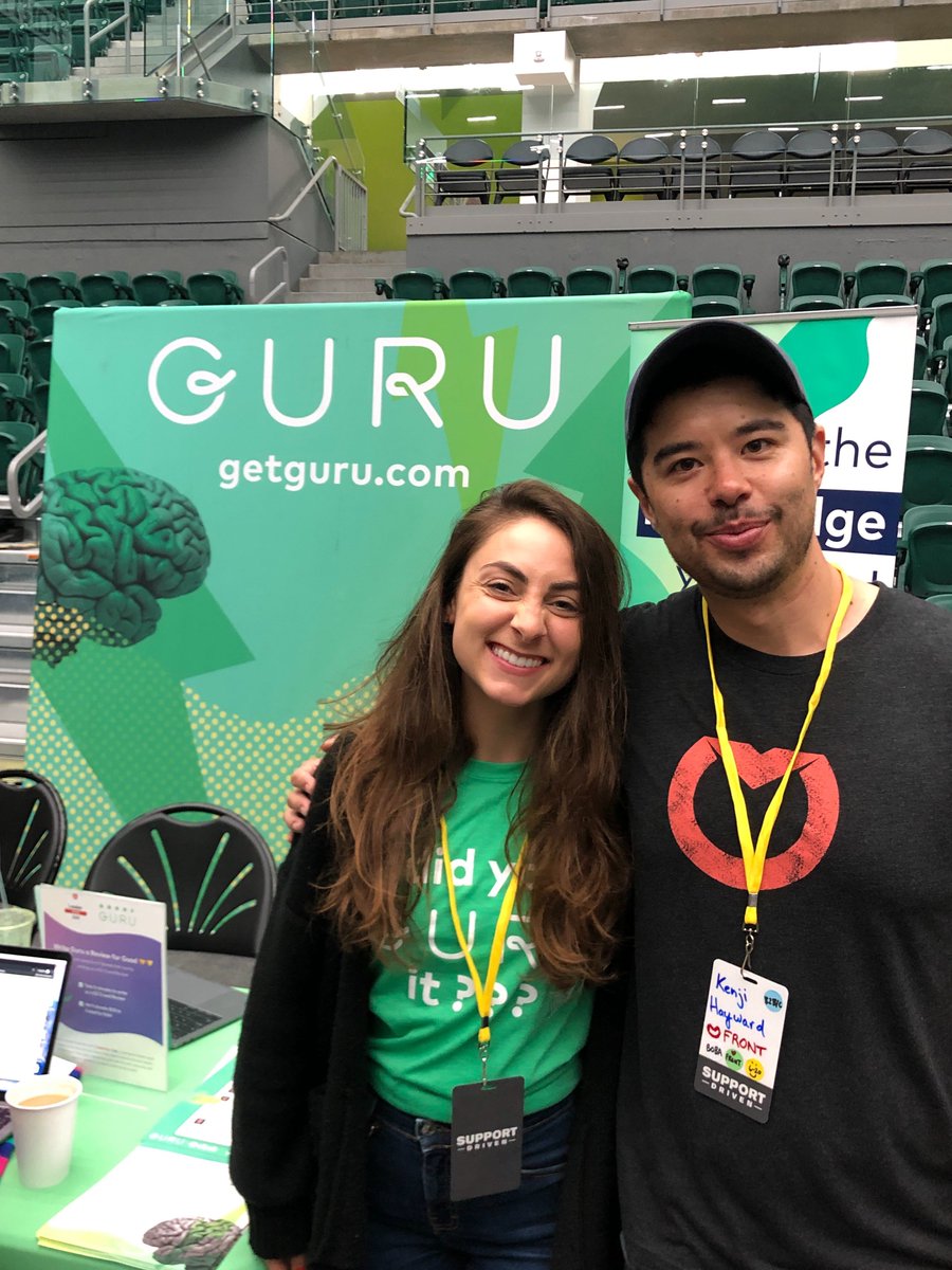 FrontHQ's tweet photo. Here we go! Kicking off an awesome day at @supportdriven Americas Expo with our friends from @intercom + @Guru_HQ + @Statuspage + @aircall #SDExpo #frontapp #portland https://t.co/0OFPrYWbjG