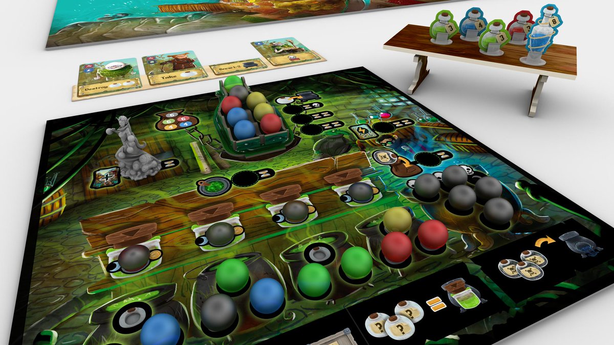 FinalFrontierG's tweet photo. Merchants Cove is coming to Kickstarter next month. Heavily asymmetric euro about fantasy shopkeepers. Find out more here https://t.co/1tqmPUg3YU https://t.co/ZCuqbkAd8U