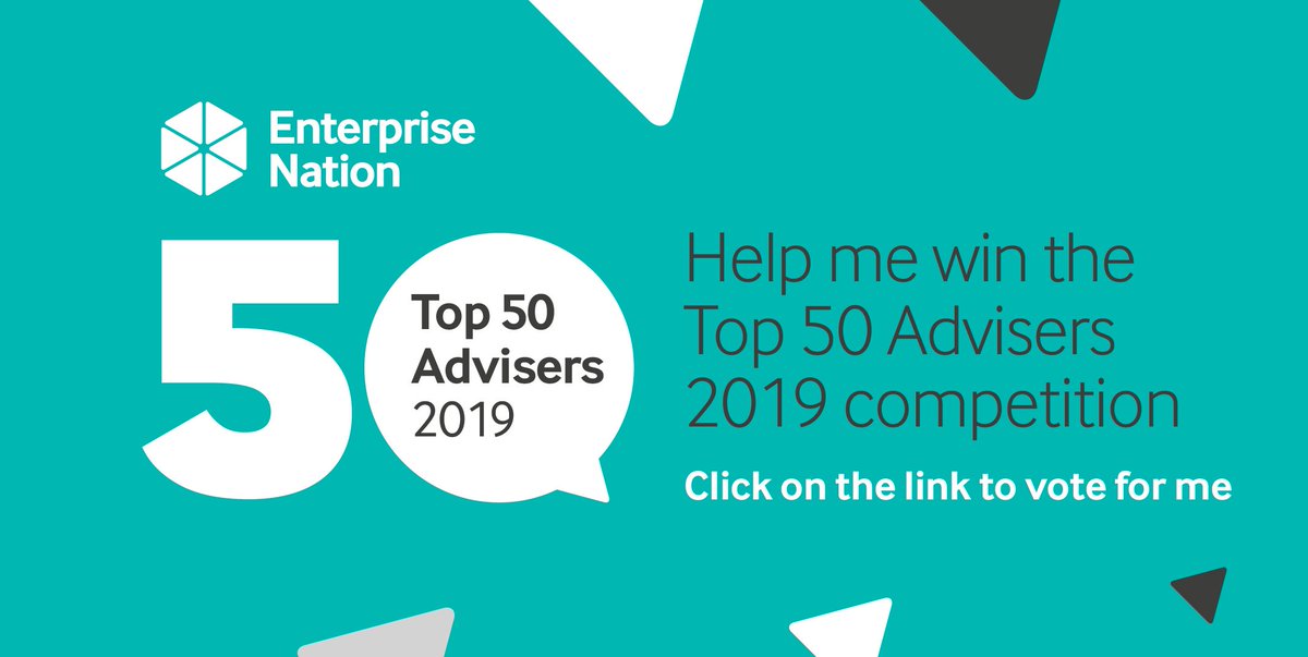 I am very excited to let you know I've been selected as one of the #Top50Advisers in the UK ... but I need YOUR VOTE to become the winner! 🥳

If our blogs, emails, courses, talks or #dreamplando have helped you then please vote NOW: enterprisenation.com/campaigns/top-…