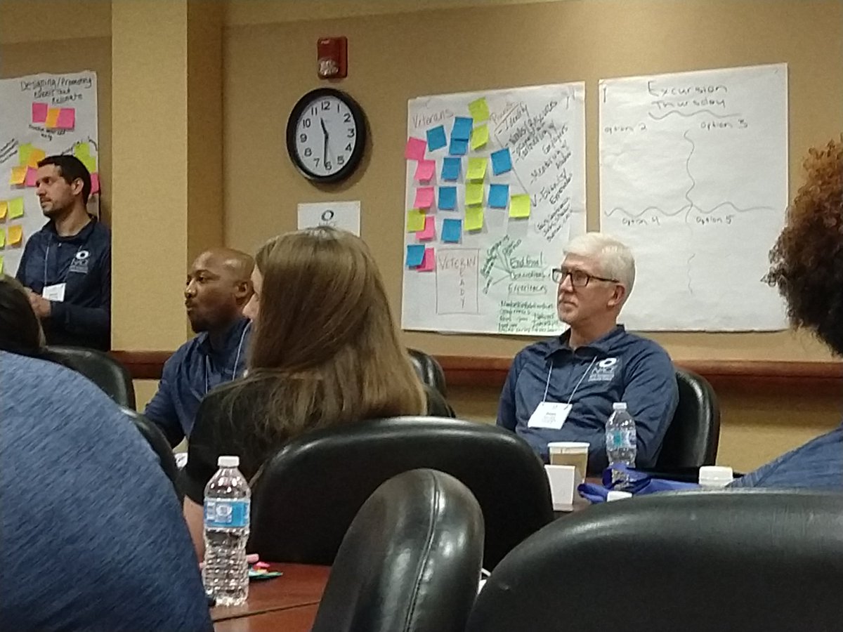 aromeeks's tweet photo. Great ideas on ways to reach our student veteran population to get them #VeteranReady by engaging in the career development and life design process! #NACEMLI https://t.co/x6mdD6boFN