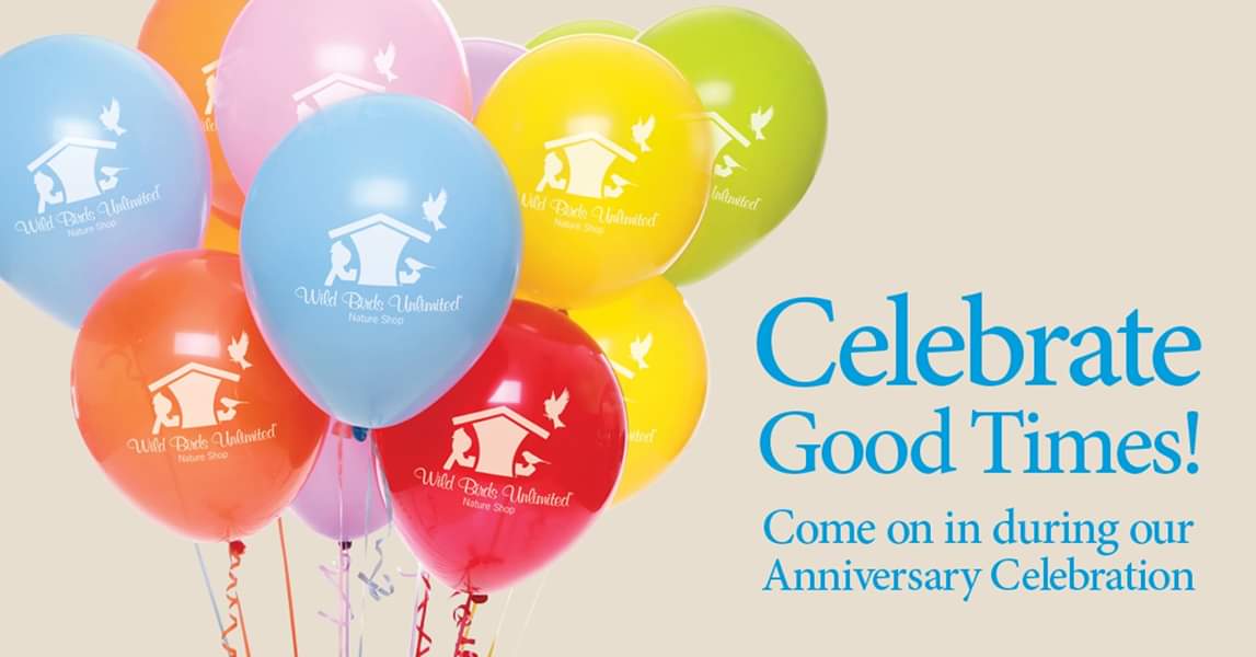 wbujax's tweet photo. Join us Saturday, July 13th and Sunday, July 14th for our One Year Anniversary!  Presentations and great prizes all weekend.  #birds #backyardbirdfeeding #birdwatching #birdyourworld #1yearanniversary https://t.co/q1teTxV9lq