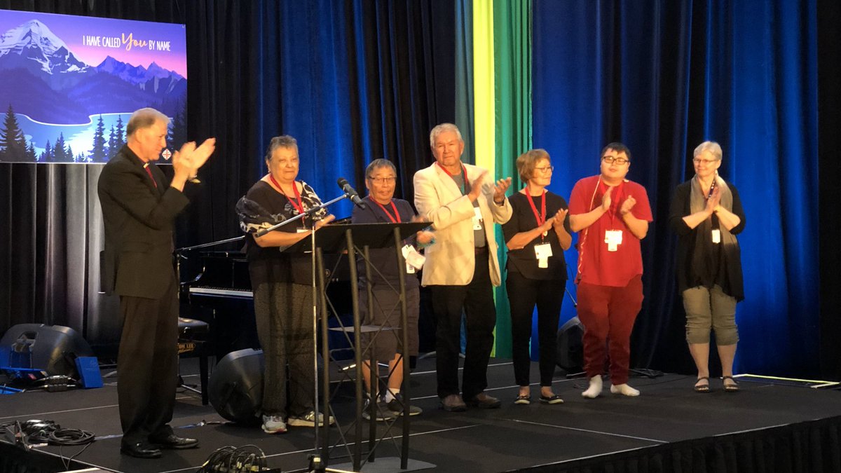 NiagaraAnglican's tweet photo. Canon Donna Bomberry along with the other Anglican Council of Indigenous Peoples partners officially become members of #GS2019. https://t.co/BgMlc2t4X5