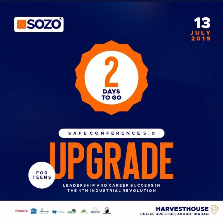 VolHubAfrica's tweet photo. Count down!!
The theme of this year SAFE conference is UPGRADE: leadership and career success in the 4th industrial revolution.
To register: https://t.co/LmsBh3jQaa #SAFEUpgrade #SAFEConference5 #SAFEConference2019 #youngleaders #leadership #ibadan #teenagers
@sozonetworks https://t.co/kVvqSGI2yf