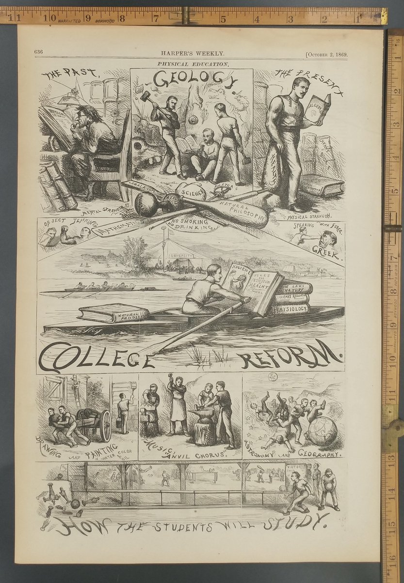 JustinRand4's tweet image. Thomas Nast, COLLEGE REFORM No Smoking Drinking MATH SCIENCE. How the students will study. Original Antique Print from 1869.
$15
#College #Reform #Collegereform 
antiqueengravings4u.com/thomas-nast-co…