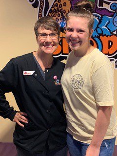 SnodgrassKing's tweet photo. Mya Rippon, her Dad, and little sister all decided to get braces. Now, that’s what we call a family affair! Congrats, Mya (with Dr. Sottek)  you look stunning! https://t.co/Tq0QBW4LXo