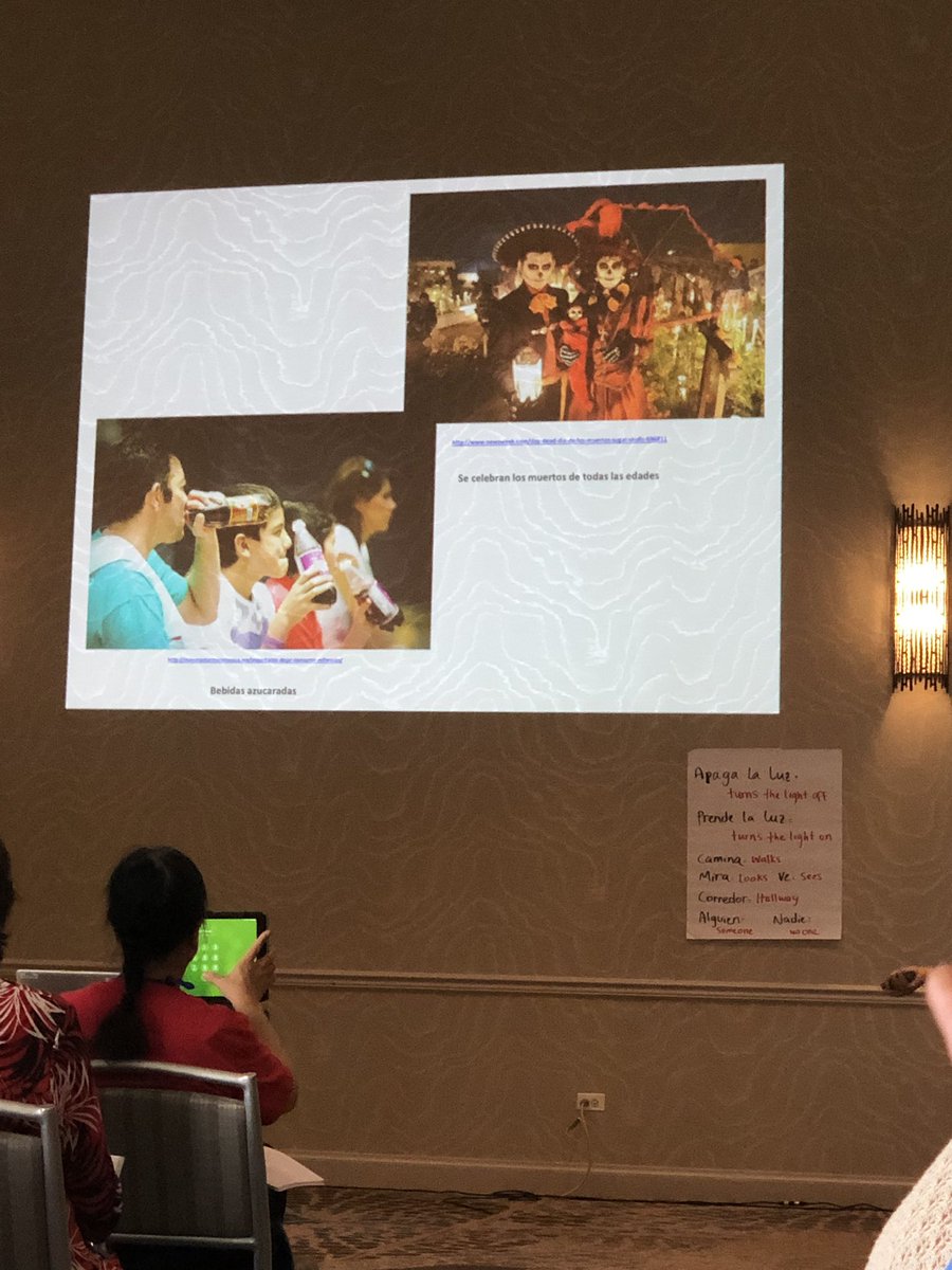 valinemoreno's tweet photo. IB exam- students chose one of the pictures to talk about for 4 minutes. @veganadri #ntprs2019 https://t.co/7wGERg9NTq