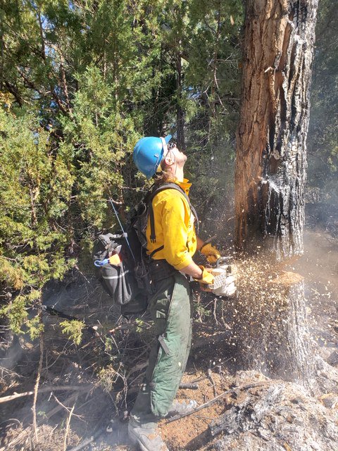 COStateFire's tweet photo. DFPCs CaΓ±on Helitack crew working the #TobinFire this week #cofire https://t.co/6b4vgR780U
