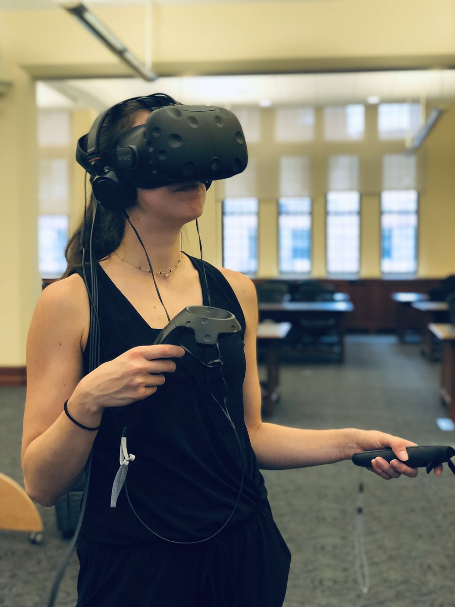 NLTTC's tweet photo. Are you on @TeachersCollege campus and looking for a quick diversion from reality? Come to the 2nd floor of @LibraryTC to try out some virtual reality games we’re reviewing for #NewLearningTimes! Now until 3:30pm. https://t.co/b8REUIVr2t