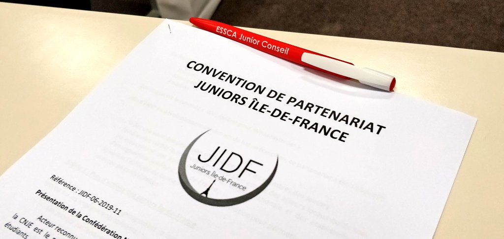 Nous avons le plaisir de renouveller aujourd'hui notre appartenance au regroupement régional des #JuniorEntreprises d'Île-de-France !
