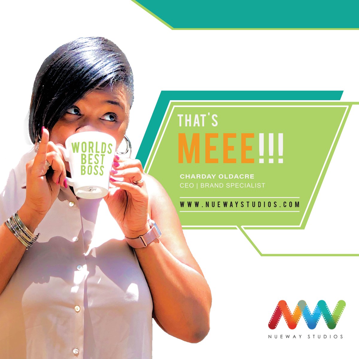 NueWayStudios's tweet photo. Meet our C.E.O. as well as our Branding Specialist, Charday Oldacre. She studied Visual Effects and Motion Graphics at the Art Institute of Atlanta. Her charismatic leadership and branding knowledge brings light to every situation.
#nueway #studios #ceo #branding #specialist https://t.co/eilYSOsnOg