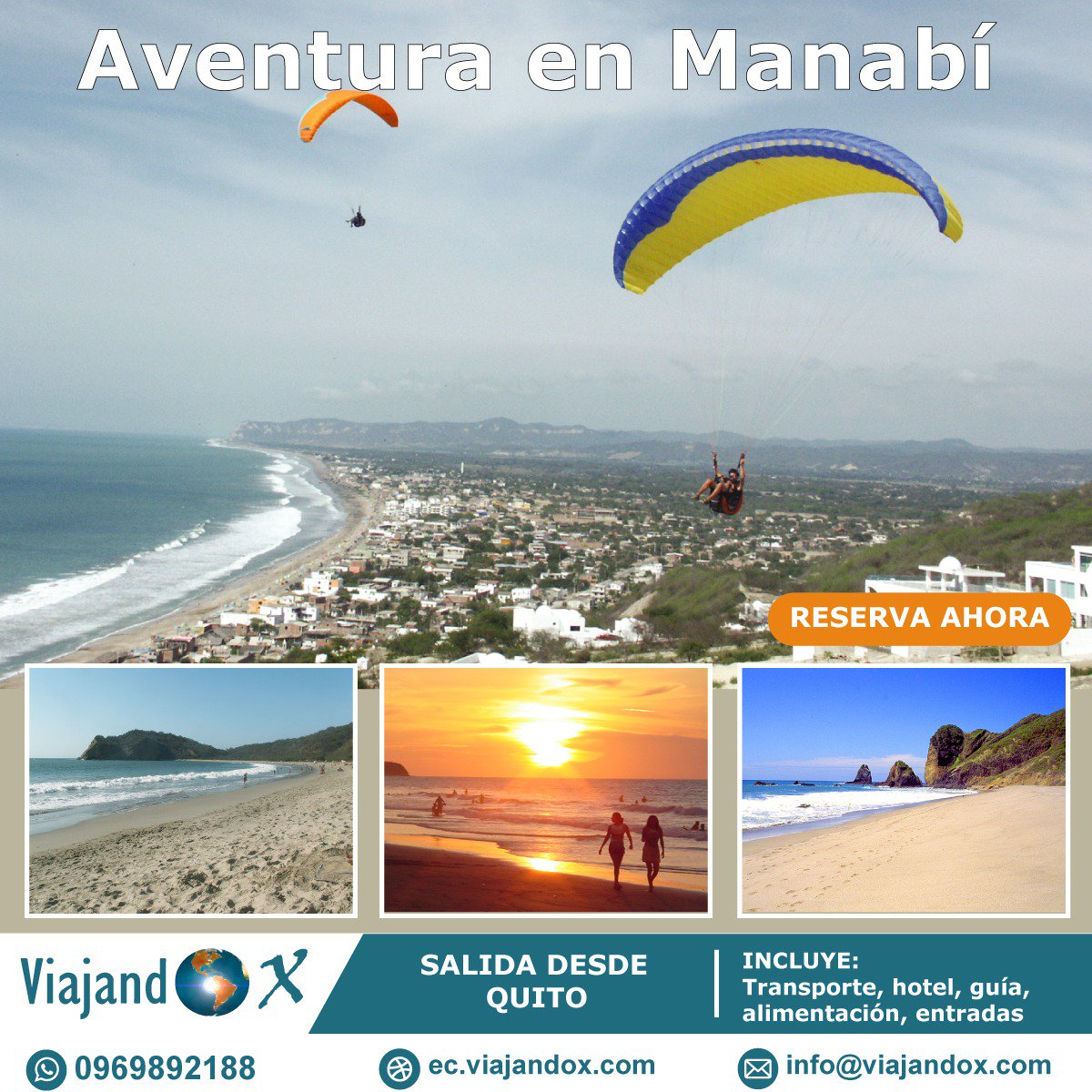 viajandox's tweet photo. Manta - Puerto López - Crucita 3 días
✅ Salida de Quito jueves 08 de agosto (22:30)
Incluye: hotel, alimentación, entradas, transporte y guía
🤙 02 268 1568 - 096 989 2188 whatsapp
https://t.co/X3oUB1hsCn
#ViajandoX #Manta #PuertoLopez #Crucita #Montecristi #playa #Manabi #Ec https://t.co/4FbJfZlJon