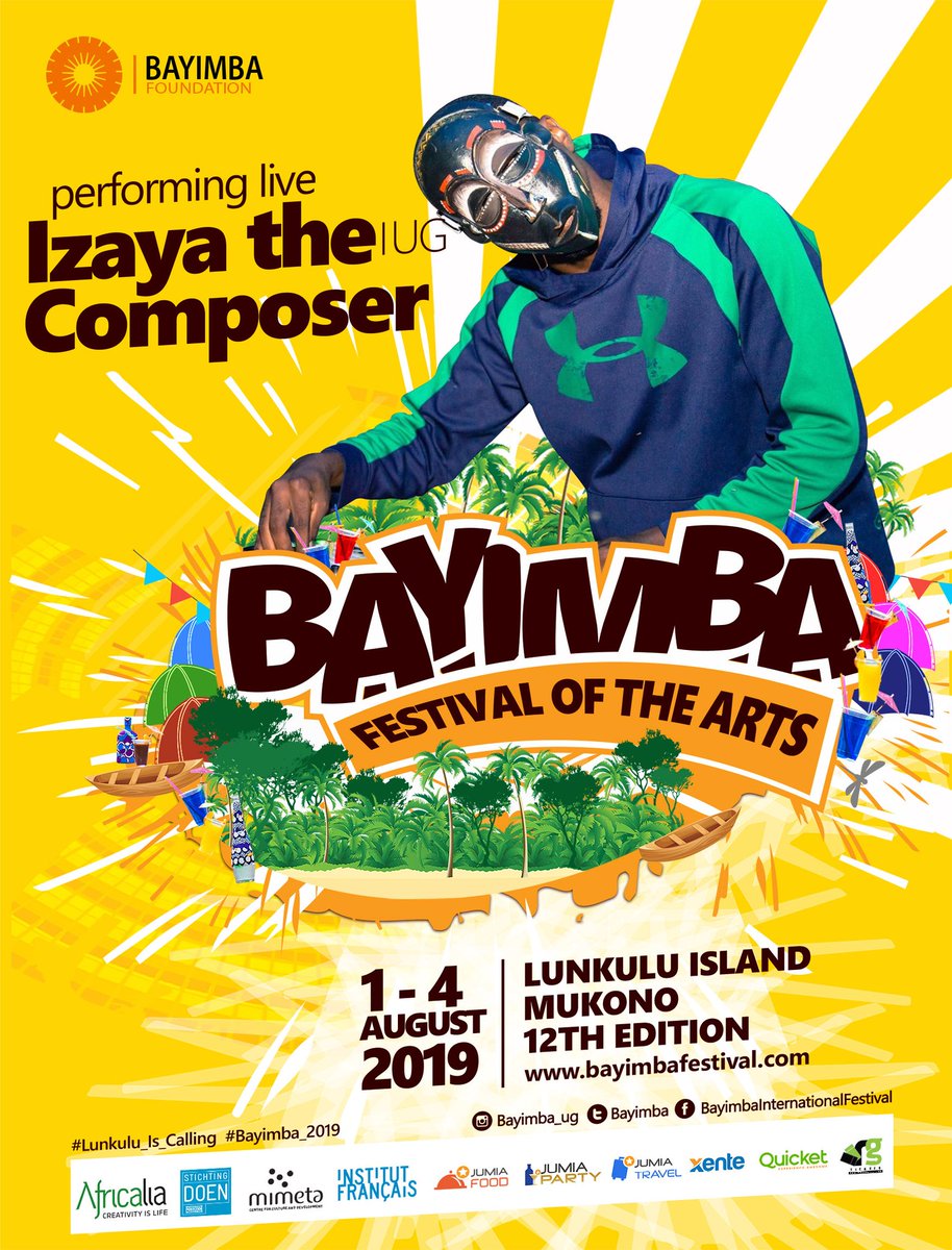 Bayimba's tweet photo. All energized to kill you with jams on Bukunja stage @Bayimba #Lunkulu_Is_Calling 1st -4th August. @JumiaFoodUG 
@Herimo92 
@PyeparFaisal 
@beewol 
@XfmUG 
@FezahApp 
@africalia 
@mimetaorg 
@StichtingDOEN 
@Amakula_UG 
@KITF_Ug 
@DOADOA_EA Tickets on Jumia, Rg consults, Quickets https://t.co/exO9QEI4cV