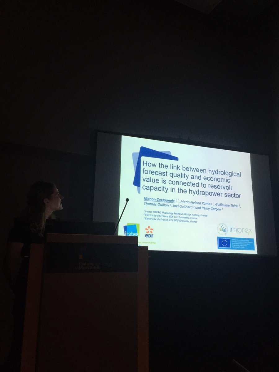G_Thirel's tweet photo. Manon Cassagnole presenting her @irstea PhD work at #IUGG2019 #iahs19 conference
Funding @imprex_eu @EU_H2020 project https://t.co/e1HshkWtP7