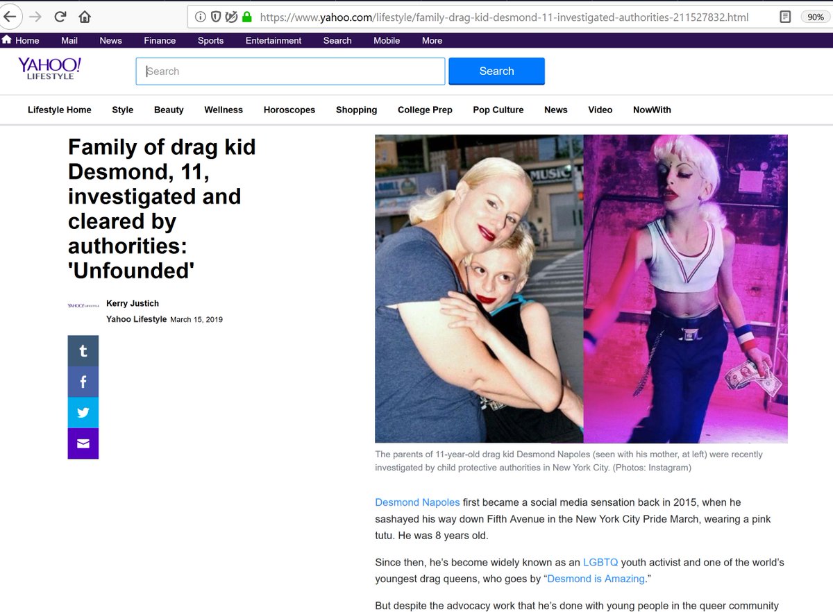 Here is an Instagram post from Ray Chandler of a kid in dragYes, that's that Desmond kid https://www.yahoo.com/lifestyle/family-drag-kid-desmond-11-investigated-authorities-211527832.htmlHis parents were investigated on March 15th this year by child protective services  #QAnon  #WWG1WGA  #GreatAwakening  #DarkToLight  #Epstein  #RayChandler  #Desmond