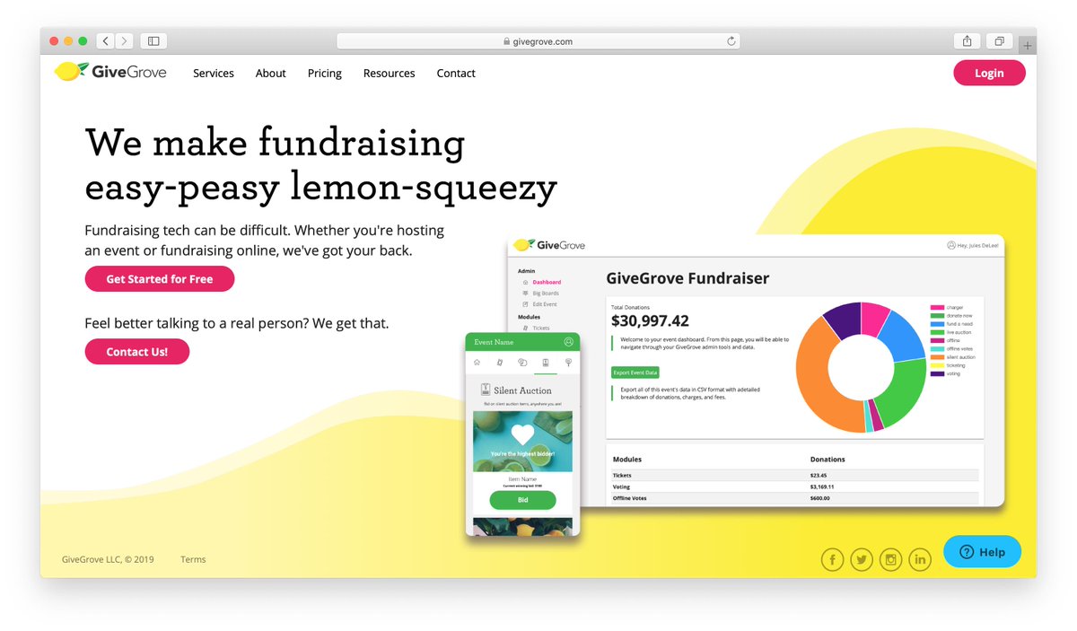 GiveGrove's tweet photo. We’ve launched our new website! 🍋

Check it out! This is who we are. This is how we make fundraising easy-peasy lemon-squeezy 👉 https://t.co/iBjh6NPHKC https://t.co/IZqHPVHoxh