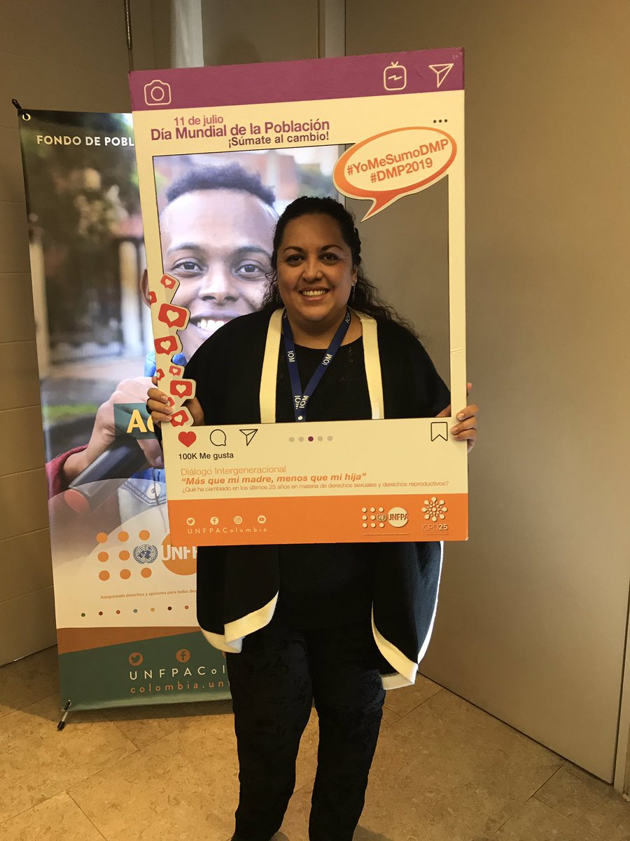UNFPAColombia's tweet photo. 📆 Hoy en el diálogo intergeneracional “Más que mi madre, menos que mi hija” en el marco del Día mundial de la Población. ✅
#YoMeSumoDMP #DMP2019 https://t.co/krN8wmXTQR