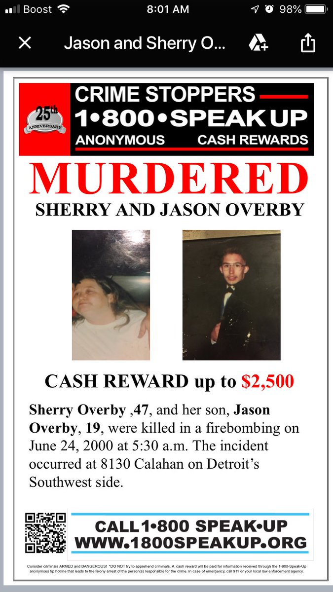 OverbyJamie's tweet image. Please share my family needs closure