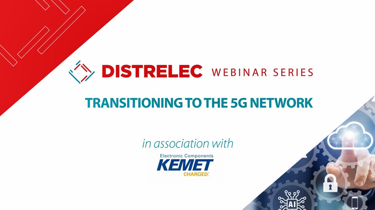 Distrelec's tweet photo. @KEMETCapacitors webinar about transitioning to the 5G network
https://t.co/DqogNaUxTK

#5G #Distrelec #ConnectMore #KEMETishere #webinar #distrelecwebinar https://t.co/342n51aPjl