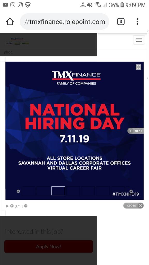 Come to our National Hiring Day!!! We are excited to have you come here apply!!! Click the link or visit us today!!! rolp.co/UtOcd #TMXNHD19 @TonyVidal_TMX <a href="/JMonachos/">J.Monachos</a> <a href="/FrankeeJenny/">Jennifer Franklin</a>