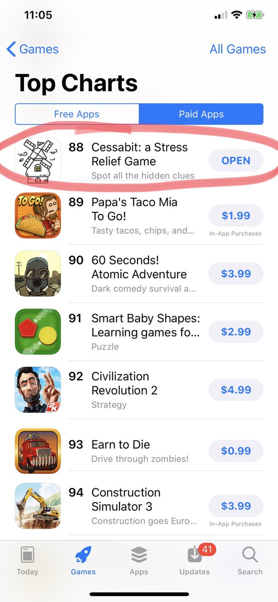 bruinengineer's tweet image. Congratulations to Cessabit from @OvidiuTepes for joining Civilization from @2K and @NeedforSpeed from @EA in the Top Paid App Charts on the @AppStore @AppStoreGames 👏👏 #MadeWithBuildbox #Makergeneration #NoCode @buildboxcom @apponboardinc