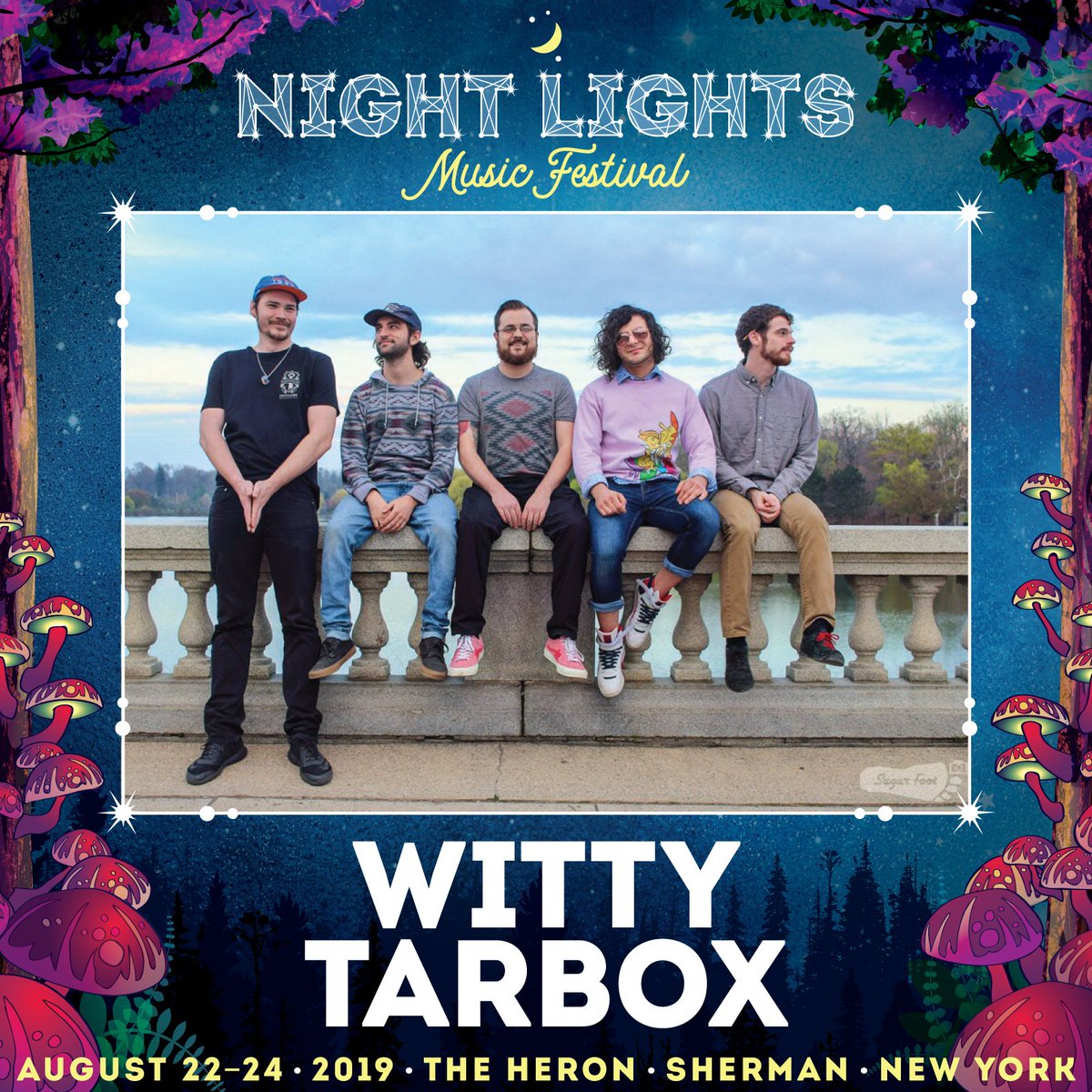 Add 2 parts surf rock, 1 part indie rock, a splash of funk and garnish with side of improv. Meet <a href="/wittytarbox/">Witty Tarbox</a> with two sets at Night Lights 2019.   

For more details on Witty Tarbox, tickets and FAQ visit us at bit.ly/NLMF2019Tix

#nightlights2019 #welcomehome #wittytarbox