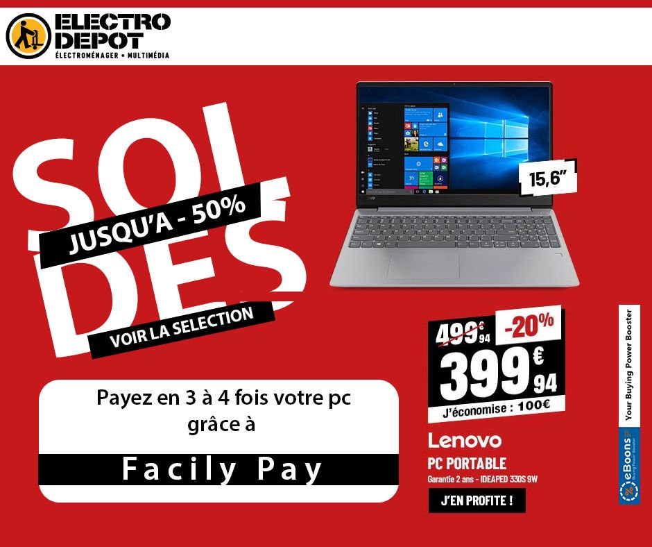 eboonscom's tweet image. Pay in 3X or 4X without charge by CB from 100 € of order with Facily Pay. Until January 23, 2020.
buff.ly/30CRxGX
--------------------------------------
Payez en 3X ou 4X sans frais par CB dès 100 € de commande avec Facily Pay. Jusqu'au 23 janvier 2020.
#eboons#bonplan