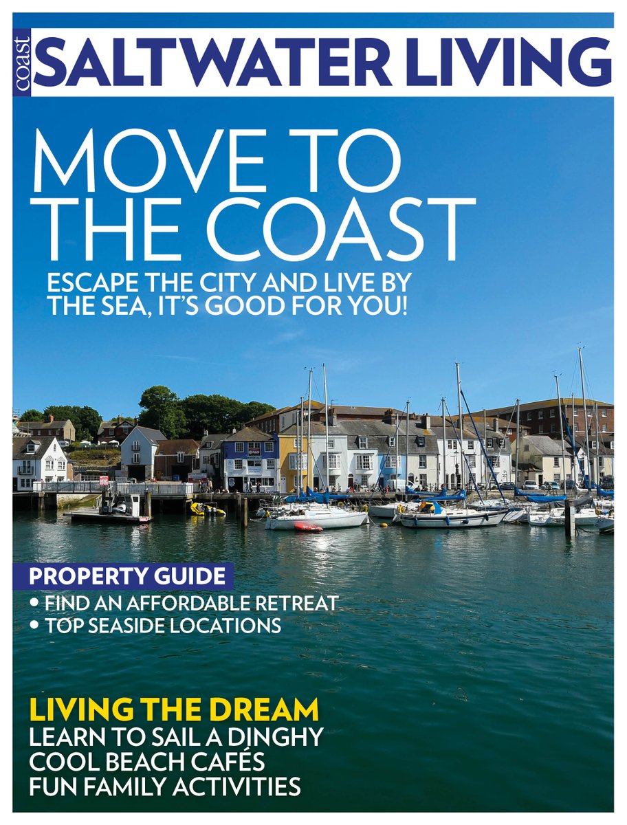 coastmag's tweet photo. The new Saltwater Living special is here and if you're thinking of making the move to the coast, this one's a must. Our special edition to help you find the perfect place is out now!  https://t.co/S5F9L5hjD5 #saltwaterliving #ukpropertyguide #beachlife #coastallife #coastalliving https://t.co/DM2VWKkc8D