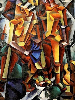 My #paintingoftheday(11.7.2019) is a fusion of Cubism and Futurism by #Russian woman artist Lyubov Popova (1889-1924). Its title is 'Compositionwith (two) Figures' (1913).
@ArtPeterborough #Russianart @womenartists_ @WomenArts @AthleticsImages #Cubism #Futurism