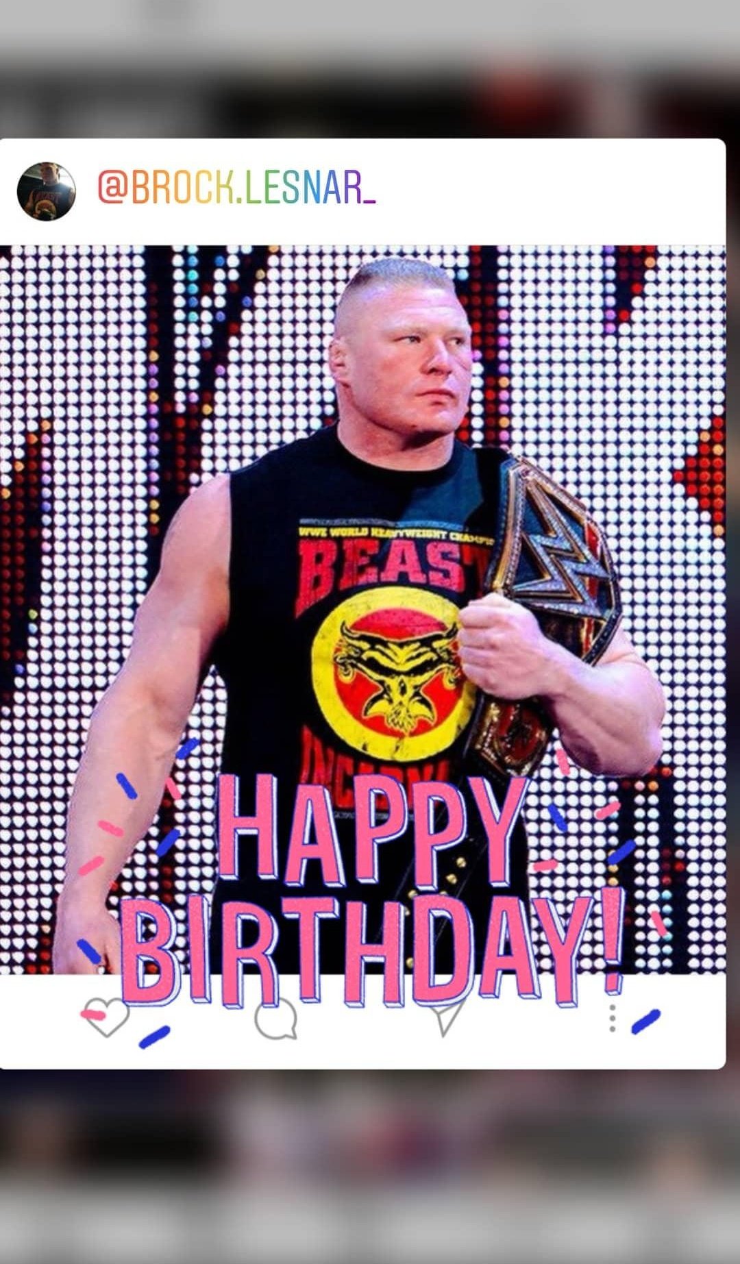  happy birthday Brock lesnar  
