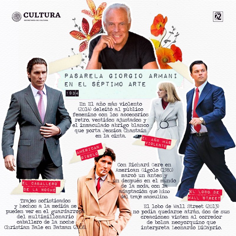giorgio armani es un diseñador de modas