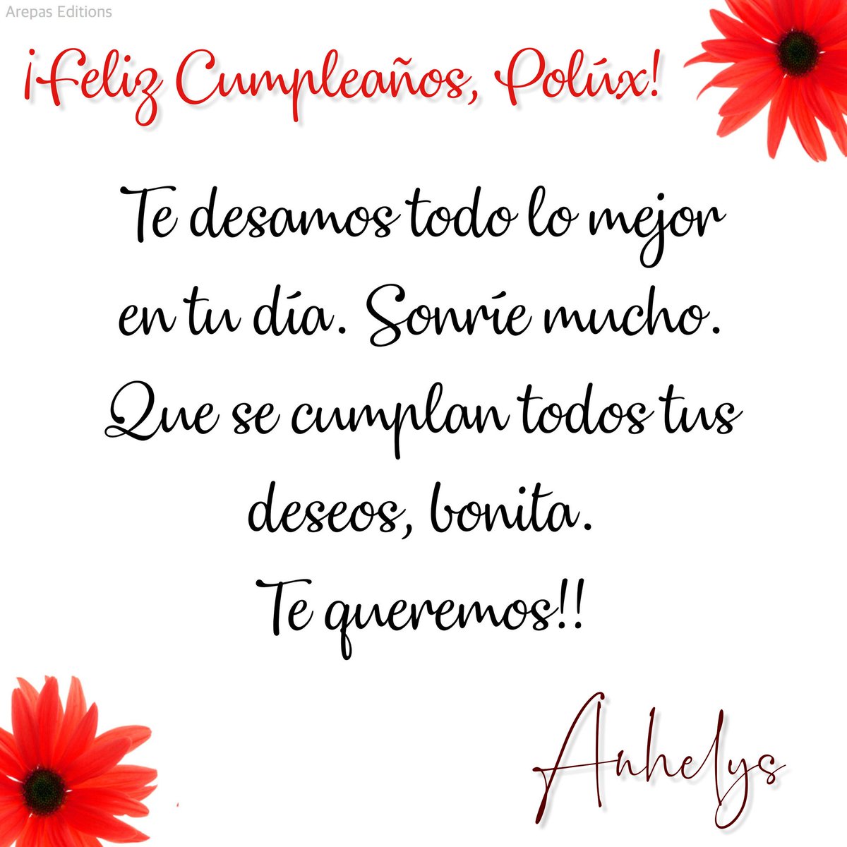 Twitter no funcionó bien hoy, pero igualmente estamos aquí porque nuestra bella @mxvsco está cumpliendo años.
Esperamos que termines muy bien tu día, bonita. Te queremos.