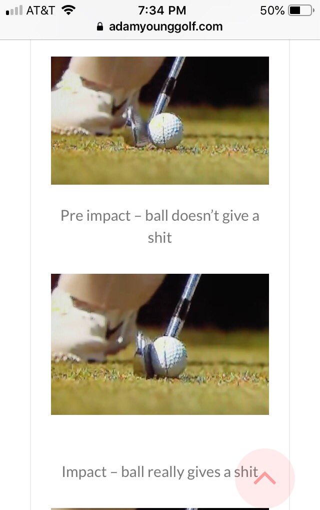 drewgolf247's tweet photo. @adamyounggolf Finally golf instruction in words I can understand....👍 https://t.co/TEBOeUZQqy