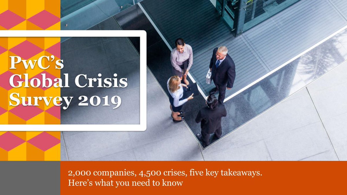 The diversity of crises keeps companies guessing. Explore findings from our Global Crisis survey. pwc.to/GCS-2019 #BusinessCrisis