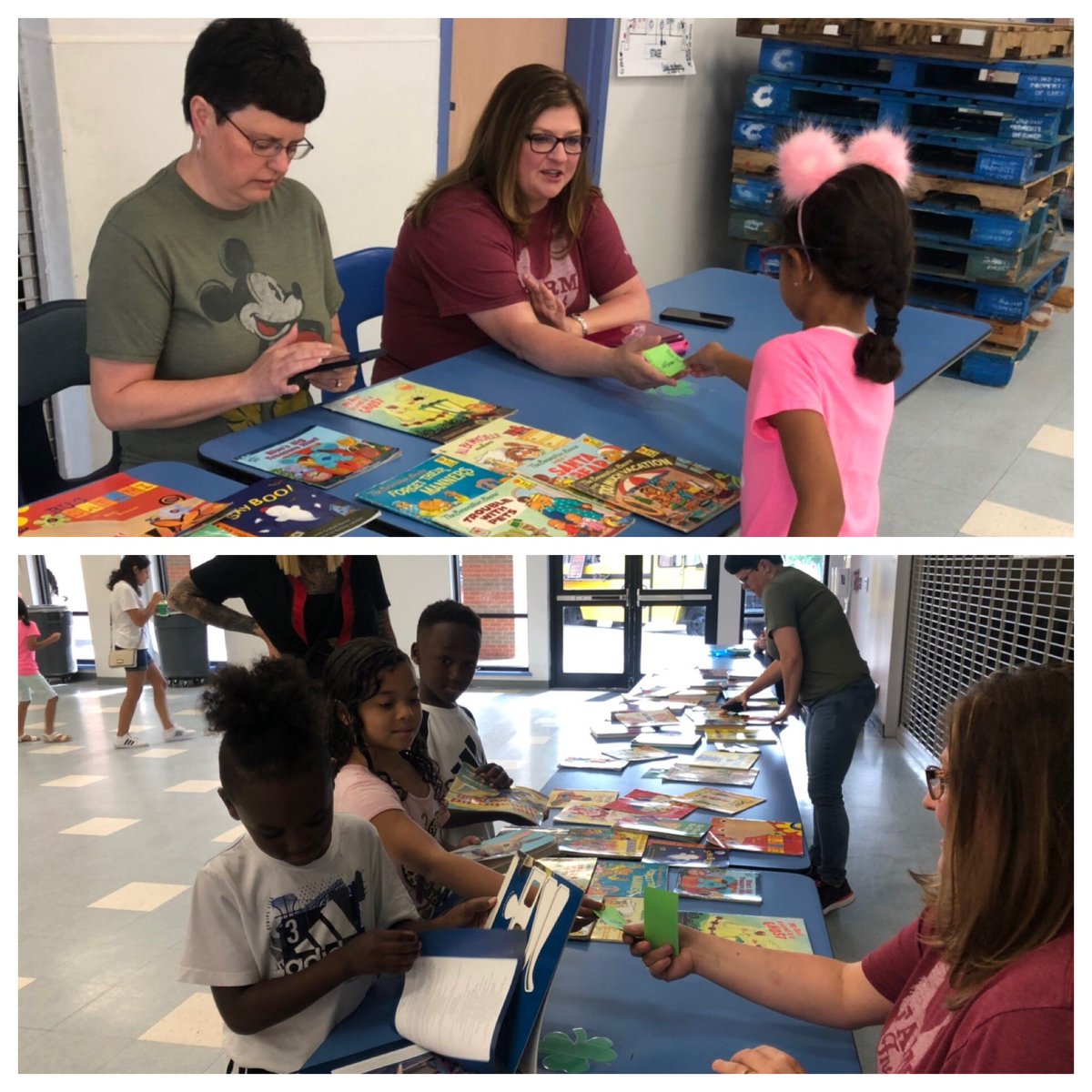 JeterElem's tweet photo. Summer book swap is underway! #AlvinISDReads #JeterReads #JustReadToday https://t.co/ahg7ekJ1Bk
