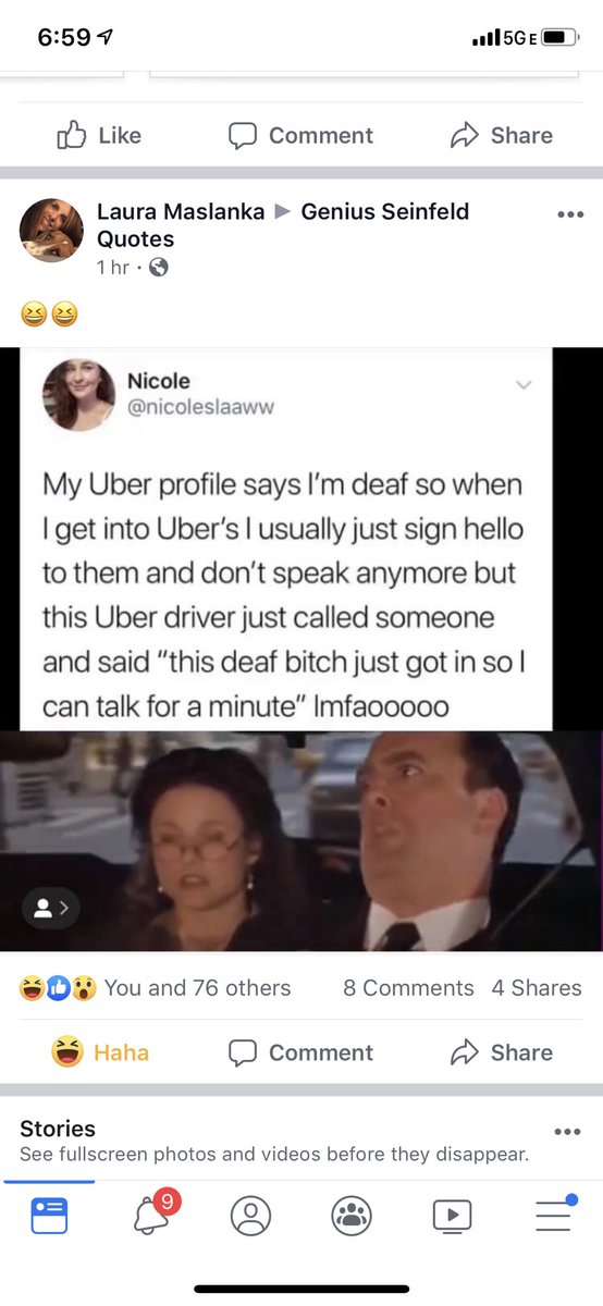 JacklynLydia's tweet photo. @nicoleslaaww this is from a Seinfeld page I follow on Facebook!!! You’re famous! 😂😂😂 https://t.co/OM3y1Jokfd
