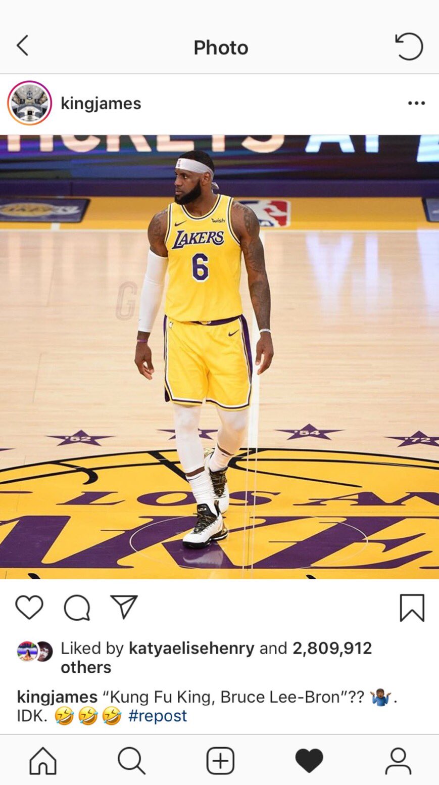 Bruce Lee The Dragon בטוויטר: "Lebron James Instagram Post about @BruceLee  - is this really suppose to be Funny? I Don't Find This Funny in Any Way!  "kingjames - "Kung Fu King,